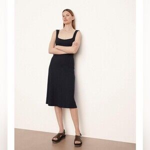 Vince Ribbed Sweetheart Tank Dress